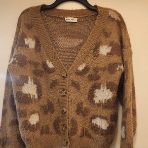 Women's Leopard Print Cardigan Sweater